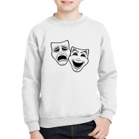 Comedy And Tragedy Theater Youth Sweatshirt | Artistshot