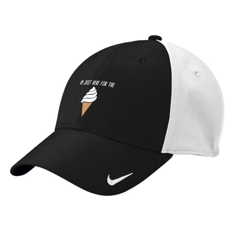 I'm Just Here For The Ice Cream Meme Cute Vanilla Soft Serve Nike Dri-FIT Cap by cm-arts | Artistshot