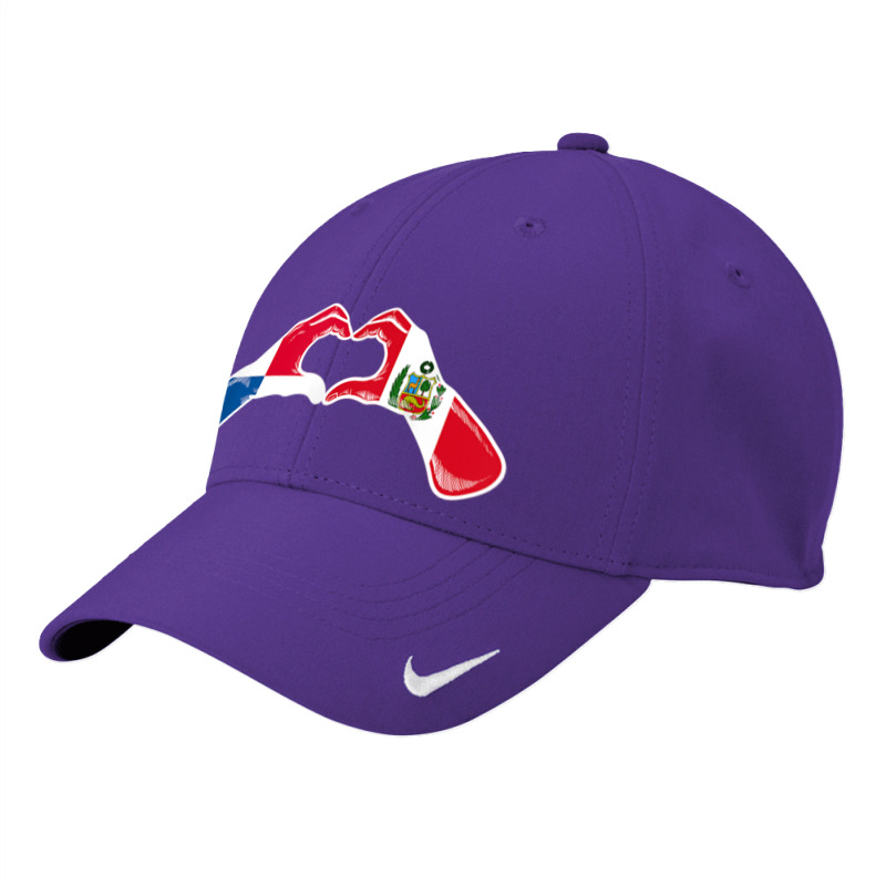 Peru Panama Flag Peruvian Panamanian Heart Nike Dri-FIT Cap by Skunk | Artistshot