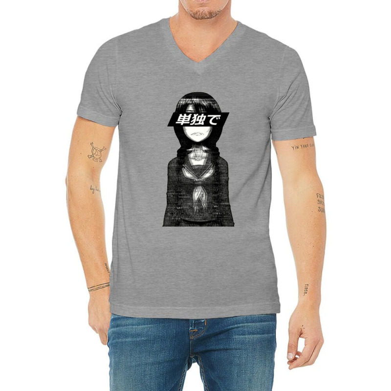 Stare Sad Romance Japanese V-neck Tee | Artistshot