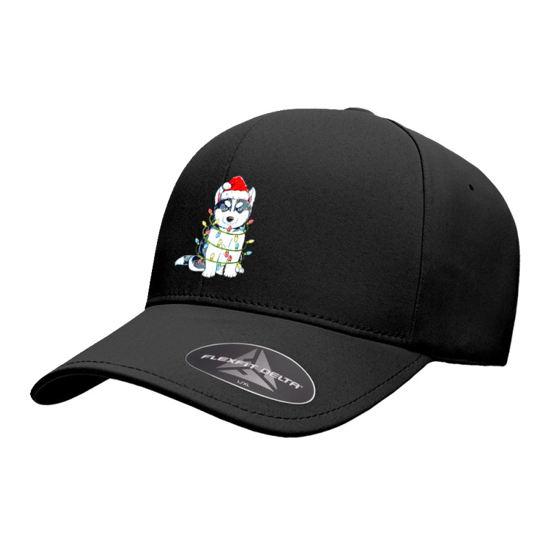 Siberian Husky Santa Christmas Tree Seamless Cap by GregoryBlaylock | Artistshot