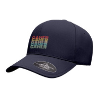 Gamer Retro Vintage 8bit Arcade Gaming Seamless Cap | Artistshot