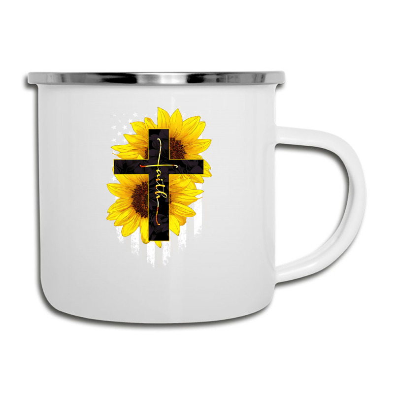 Faith Sunflower Flag Camper Cup | Artistshot