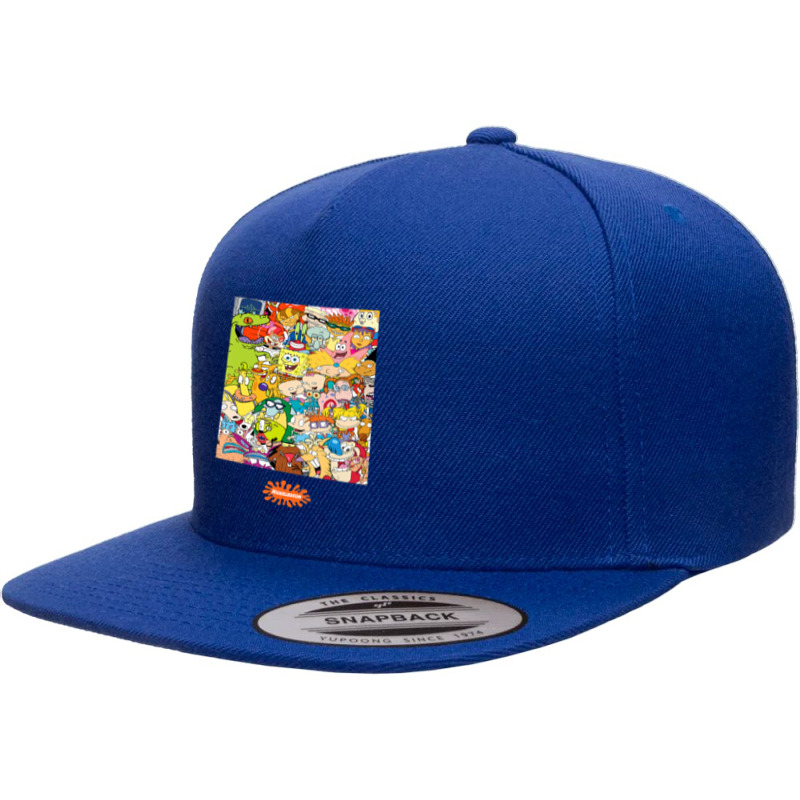 Group Shot Center Square All 90s Characters 5 panel snapback cap by buiduchai | Artistshot