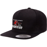 It's Not A Party Until The Wiener Comes Out Hot Dog Bbq 5 Panel Snapback Cap | Artistshot