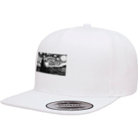 The Starry Night Van Gogh Famous Art Stylish Gray 5 Panel Snapback Cap | Artistshot