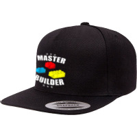 Brick Builder Funny Blocks Building Master Builder Toys Gift T Shirt 5 Panel Snapback Cap | Artistshot