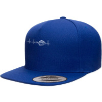 Flounder Fishing Heartbeat 5 Panel Snapback Cap | Artistshot