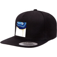 Sapphire Dripping Agate 5 Panel Snapback Cap | Artistshot