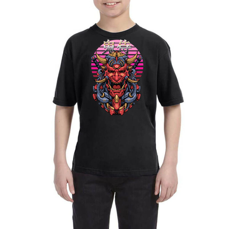 Oni Samurai Retrowave Youth Tee | Artistshot