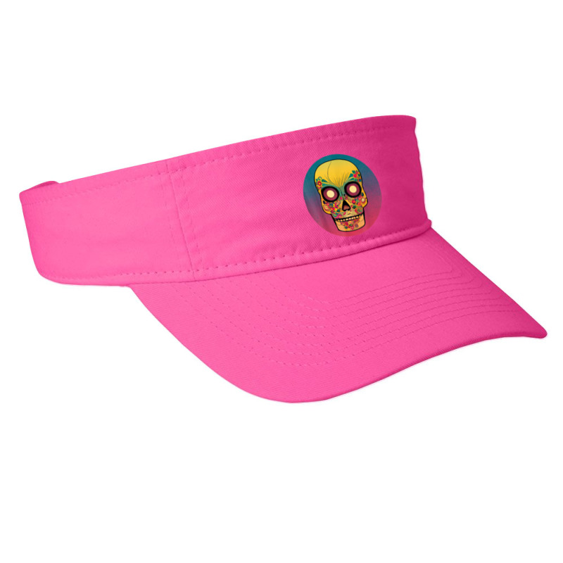 Vintage Sugar Skull Hand Illustration Calavera Fashion Visor by Silk | Artistshot