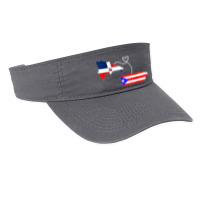 Half Puerto Rican Half Dominican Flag Map Combined Pr Rd Fashion Visor | Artistshot