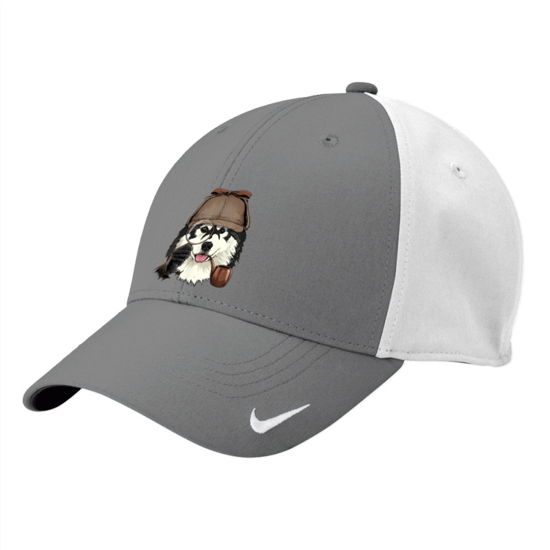 Detective Alaskan Malamute Spy Investigator Husky Dog Lover Nike Dri-FIT Cap by Madam | Artistshot