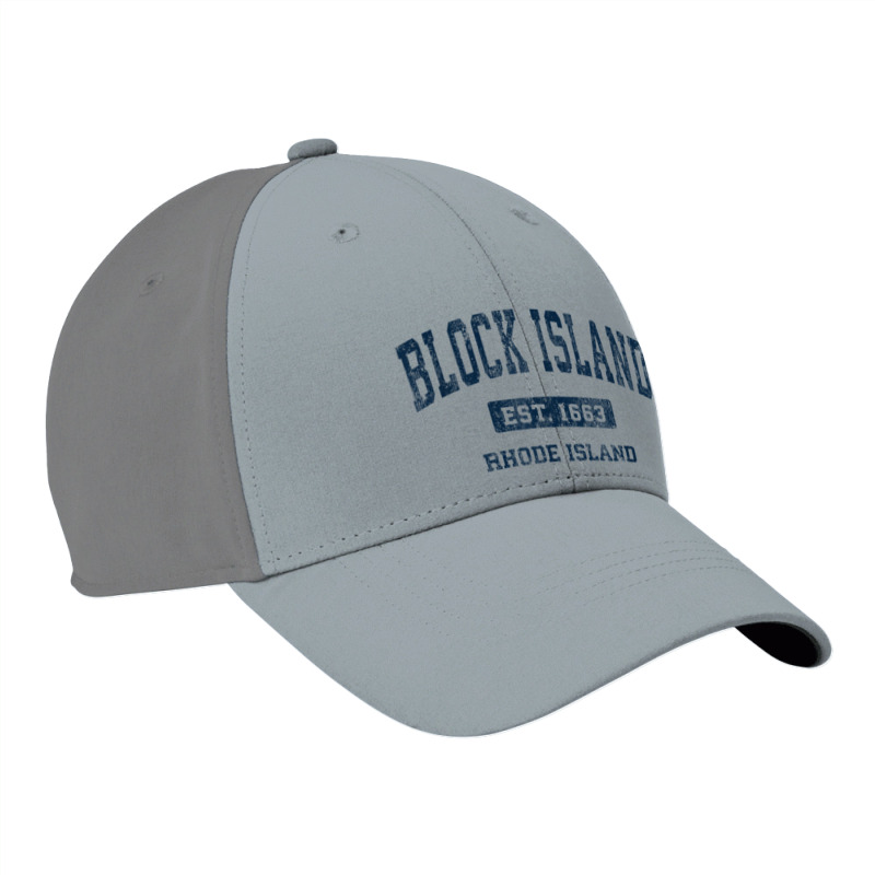 Block Island Rhode Island Ri Vintage Athletic Sports Design Nike Dri-FIT Cap by Deluxe | Artistshot