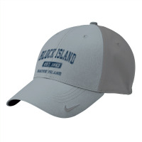 Block Island Rhode Island Ri Vintage Athletic Sports Design Nike Dri-fit Cap | Artistshot