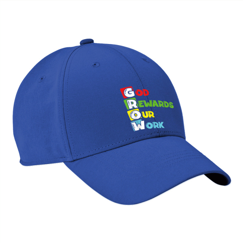 Grow God Rewards Our Work Christian Nike Dri-FIT Cap by Prestige | Artistshot