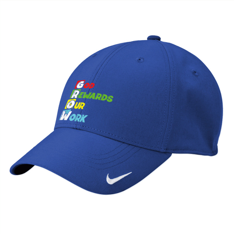 Grow God Rewards Our Work Christian Nike Dri-FIT Cap by Prestige | Artistshot