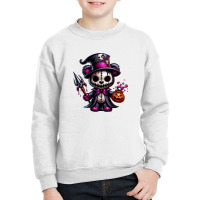 Teddy Bear Skull Party - Halloween Day Youth Sweatshirt | Artistshot