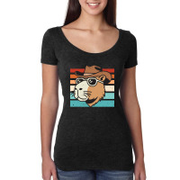 Cowboy Capybara Retro Women's Triblend Scoop T-shirt | Artistshot