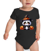 Halloween Day - Panda Cry With Pumpkin Baby Bodysuit | Artistshot