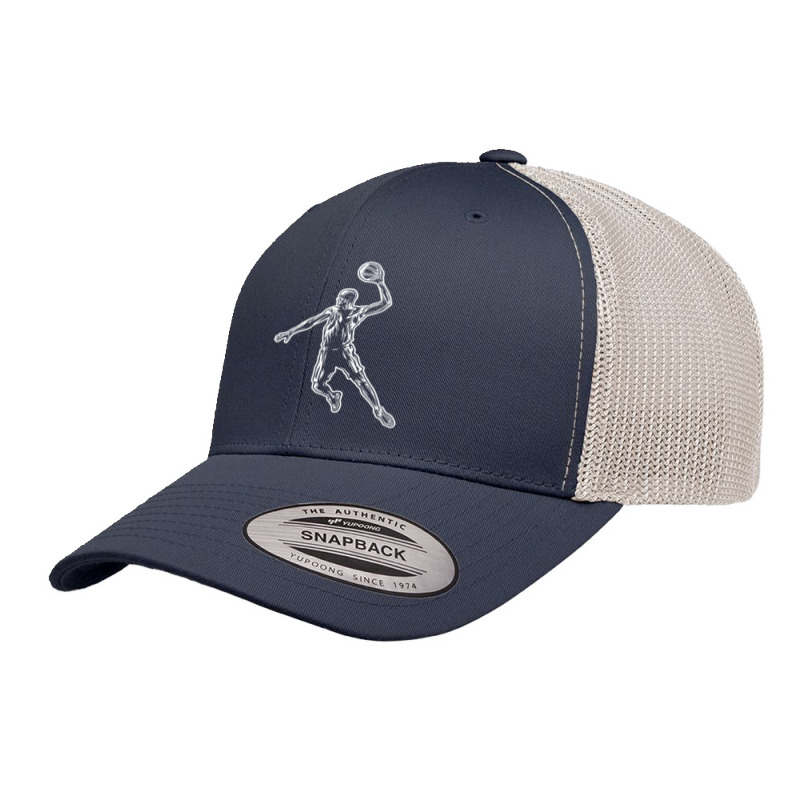 Basketball Player Slam Dunk Light Design Retro Trucker Cap by ChristineSmoker | Artistshot