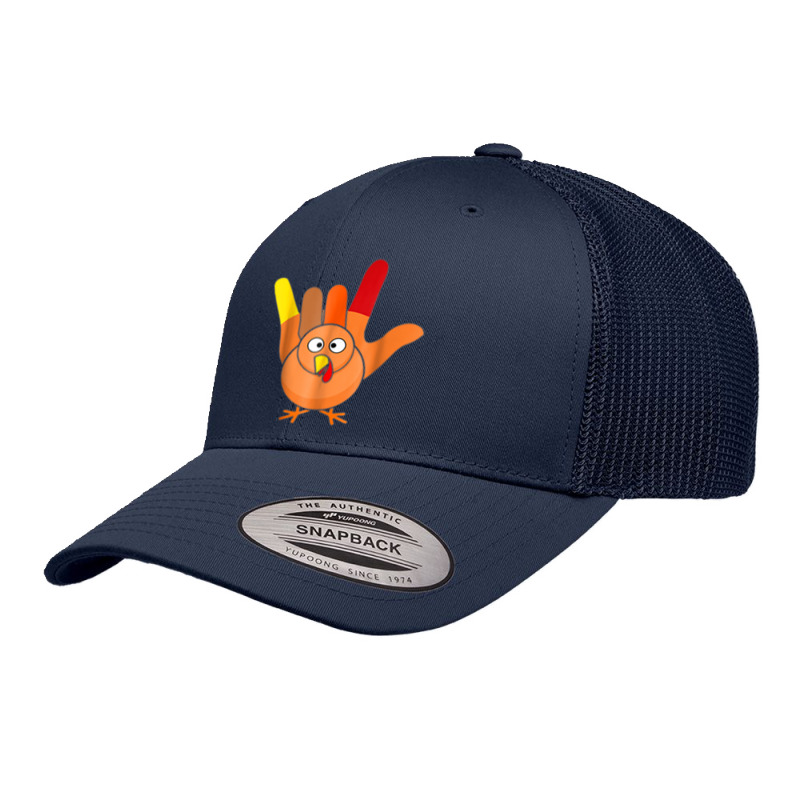 American Sign Language I Love You Thanksgiving Turkey T Shirt Retro Trucker Cap by hin | Artistshot