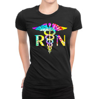 Nurse T  Shirt Lovely R N Registered Nurse Tie Dye T  Shirt Ladies Fitted T-shirt | Artistshot