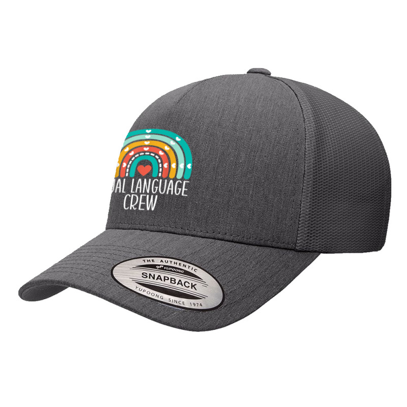 Dual Language Crew Rainbow Bilingual Teacher Dual Language Yupoong Trucker Cap by PokHoude | Artistshot