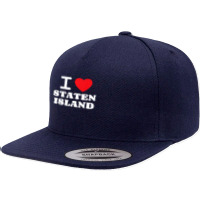 I Love Staten Island Premium T Shirt 5 Panel Snapback Cap | Artistshot