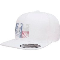 Texas Flag German American Germany Eagle Texan Deutschland 5 Panel Snapback Cap | Artistshot