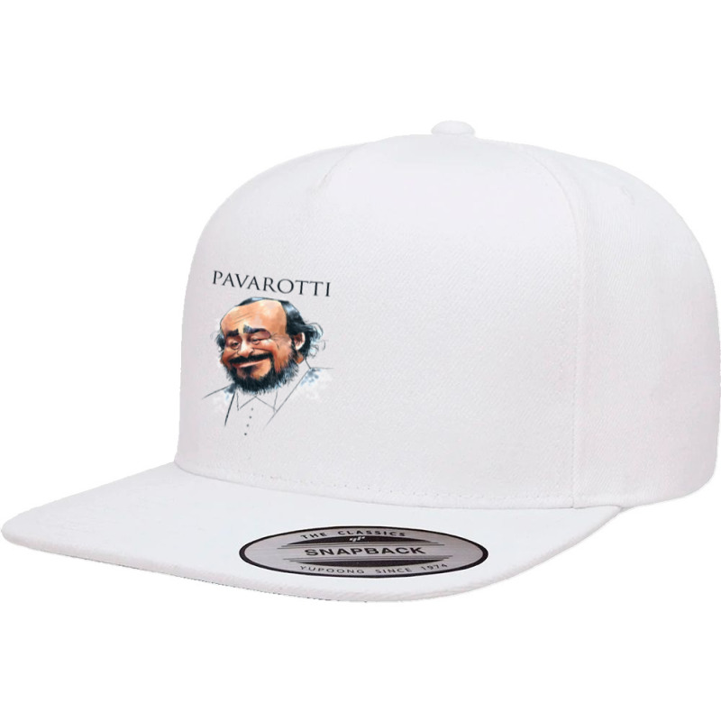 Opera Tenor Pavarotti 5 panel snapback cap by KristiMartin | Artistshot