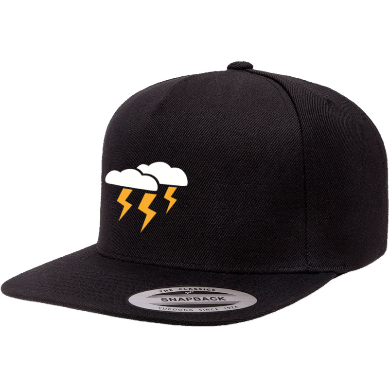 Thunderstorm Lightning 5 panel snapback cap by cm-arts | Artistshot