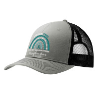 Rainbow I Wear Teal Grandfather Myasthenia Gravis Awareness Pa Trucker Cap | Artistshot