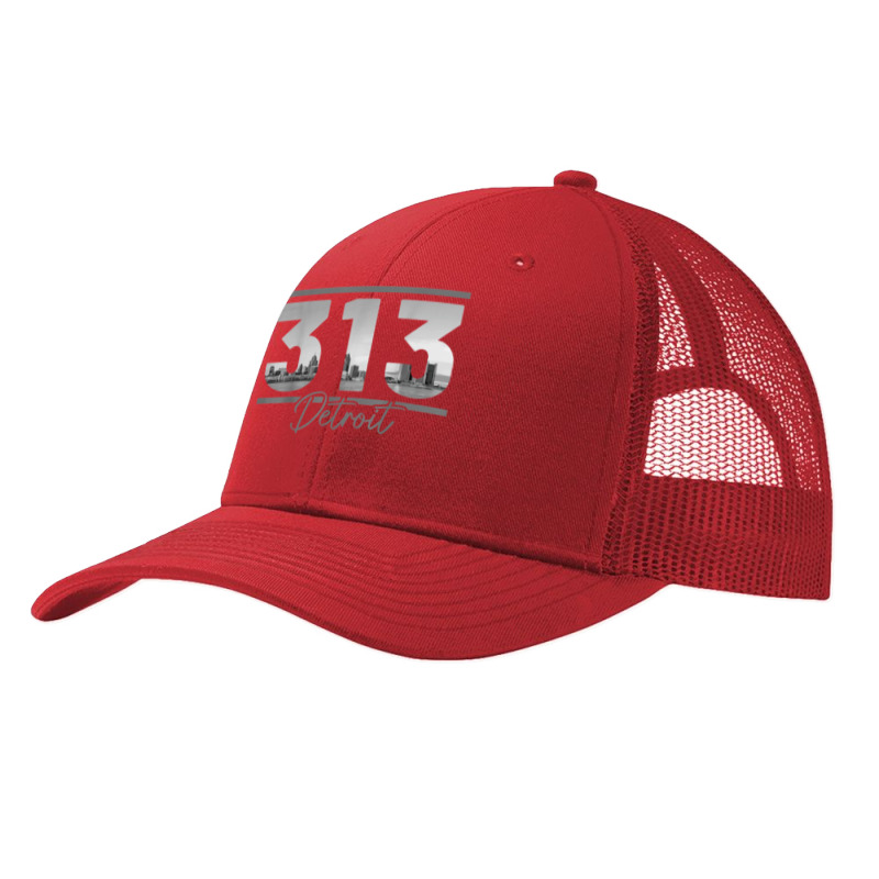 Detroit 313 Area Code Skyline Michigan Vintage T Shirt Pa Trucker Cap by nejnda | Artistshot