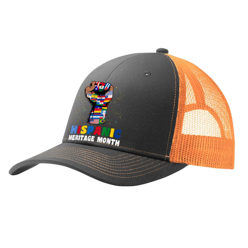 Hispanic Heritage Month Colorful Countries Flags Latinx Hand T Shirt Pa Trucker Cap by cm-arts | Artistshot