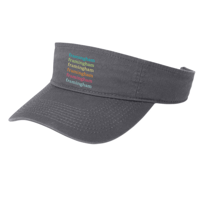 Framingham Massachusetts (ma) Cute And Colorful Text Fashion Visor by Sombre | Artistshot