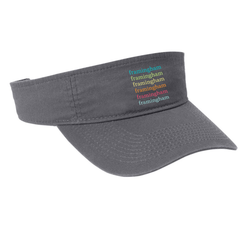 Framingham Massachusetts (ma) Cute And Colorful Text Fashion Visor by Sombre | Artistshot