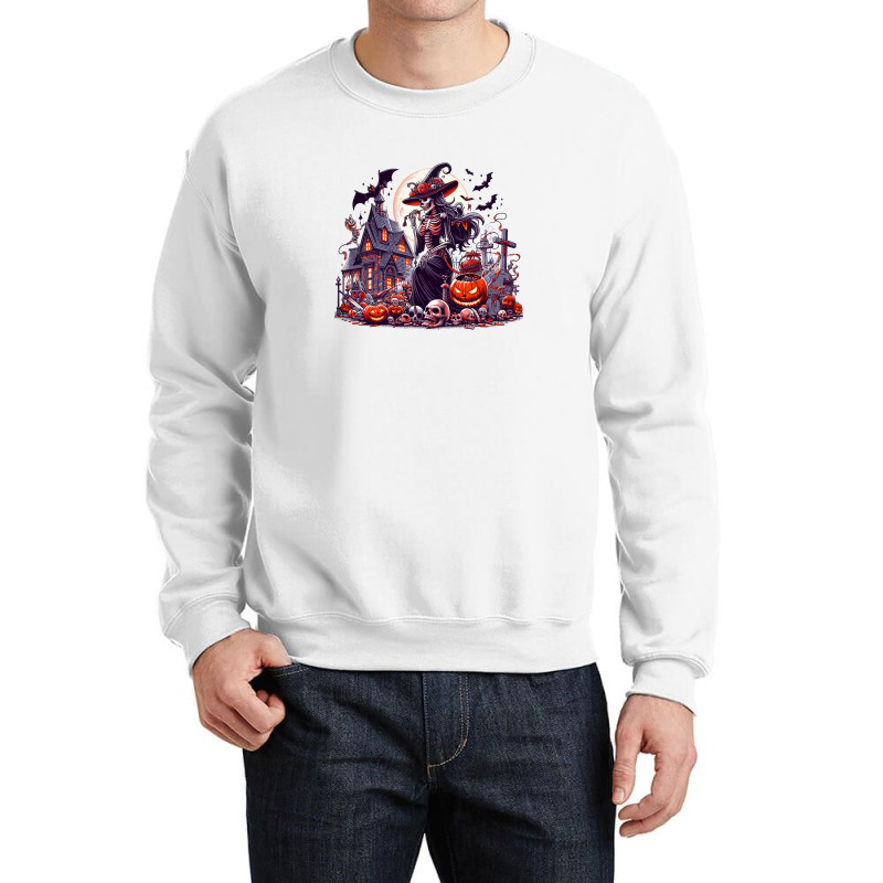 Women Skull Halloween Crewneck Sweatshirt | Artistshot