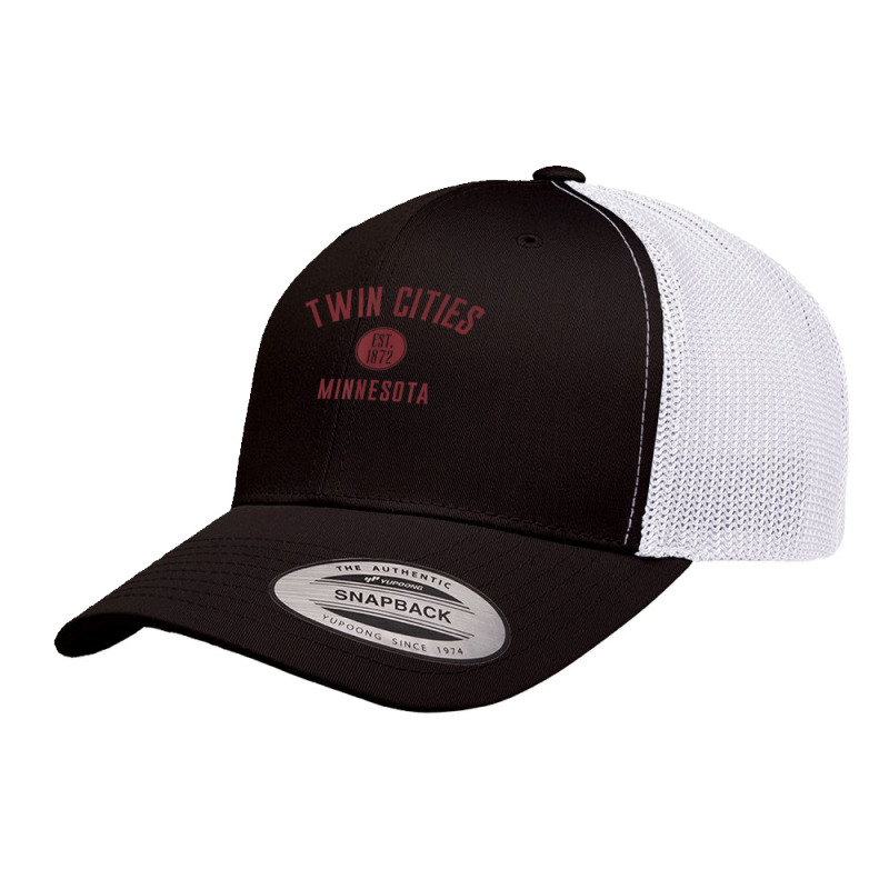 Twin Cities Minnesota Varsity Vintage Distressed Style Retro Trucker Cap | Artistshot