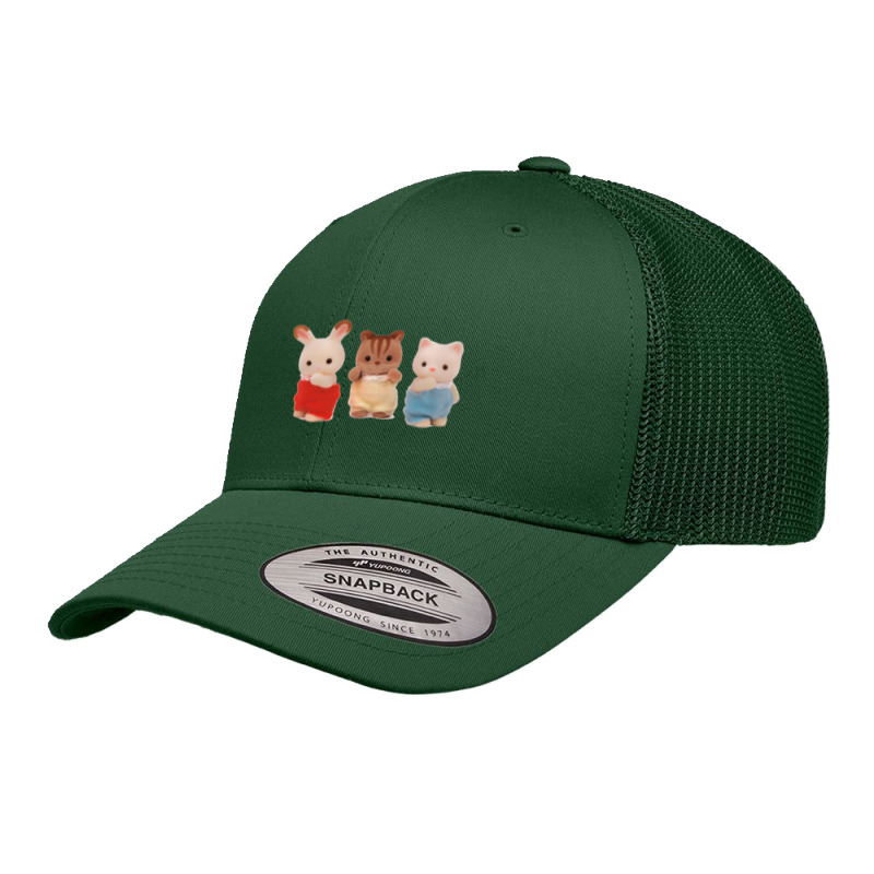 Sylvanian Families Bunny Squirrel And Cat Retro Trucker Cap by cm-arts | Artistshot