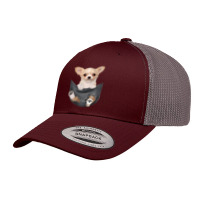 Funny Chihuahua In Your Pocket For Dogs Lovers Retro Trucker Cap | Artistshot