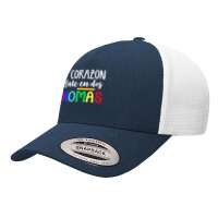 Mi Corazon Late En Dos Idiomas Bilingual Yupoong Trucker Cap | Artistshot