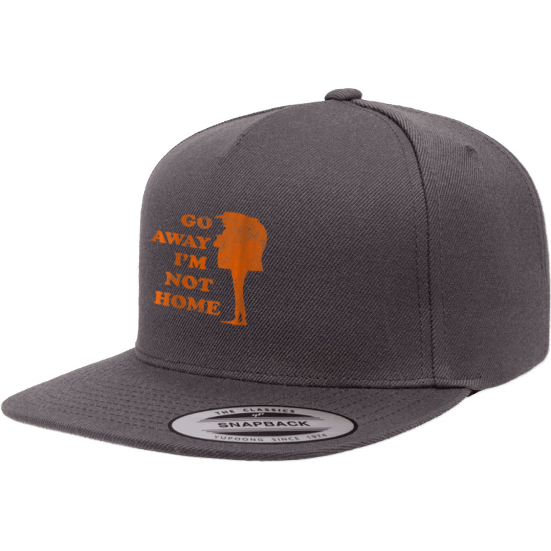 Gru Go Away Im Not Home Distressed Orange 5 panel snapback cap by BuiDoc | Artistshot