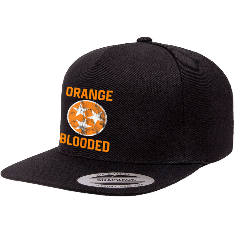 Tennessee Fan Orange Blooded Vol Sports Fan State Flag Tn Tank Top 5 panel snapback cap by cm-arts | Artistshot