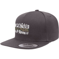 Proud Marine Military Veteran Mom Mama Mommy Mothers Day 5 Panel Snapback Cap | Artistshot