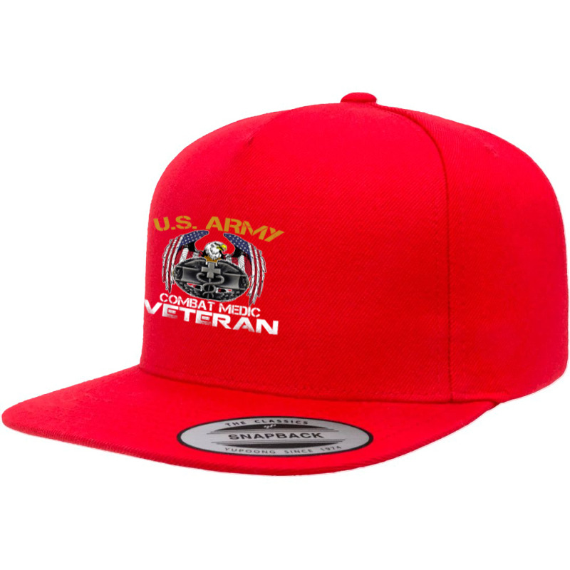 Proud Us Army Combat Medic, Perfect Veteran Medical Military 5 panel snapback cap by LINDAFRAZIER | Artistshot