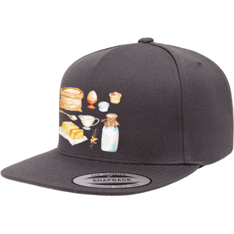 Baker Ingredients  Assorted Baking Ingredients 5 panel snapback cap by siapsantuy | Artistshot