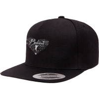 Peter Pan Christmas Tinker Bell Believe Snowflakes 5 Panel Snapback Cap | Artistshot