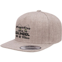 Back To School Cat Lovers Pawsitive Vibrations 5 Panel Snapback Cap | Artistshot