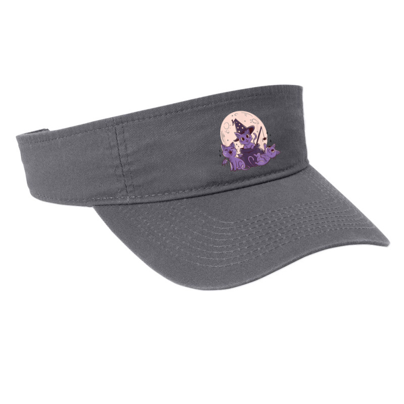 Cat O Ween Cute Halloween Kitten Witches Cats Spiders Scary Fashion Visor | Artistshot